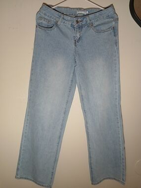 Thatssofectch Women's Light Blue Wide-Leg Jeans - Classic Flare